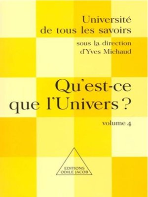 cover image of Qu'est-ce que l'Univers ?